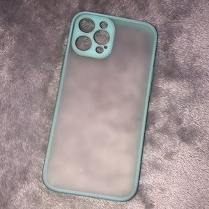 FREE‼️Matte turquoise iPhone 12 Pro Max case